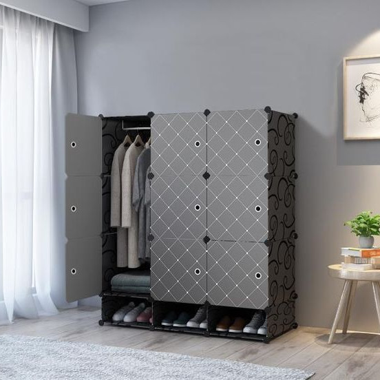 Armoire de rangement 3  battant avec porte chaussures 